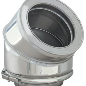 CODO 45º chimenea acero inoxidable Doble Pared 125mm Practic