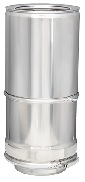 Tramo EXTENSIBLE 300-500 chimenea acero inoxidable  Doble Pared 125mm Practic